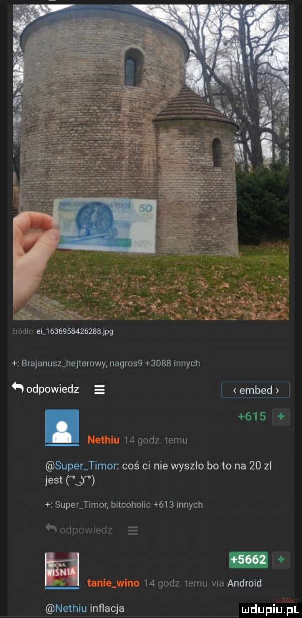 zmam  l             jpq arajanusmejcemwy nagrosq      innych odpowiedz   embed w.        godz temu super timor coś ci nie wyszło bo to na    zl jest   super timor bitcoholic     innych hwłww r i e. n    godz temu waandroid nethiuinflacja