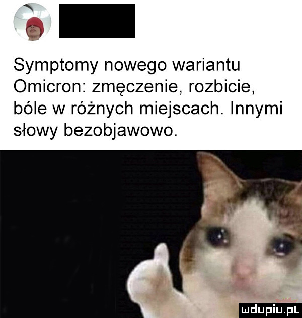 symptomy nowego wariantu omikron zmęczenie rozbicie bóle w różnych miejscach. innymi słowy bezobjawowo. ludu iu. l