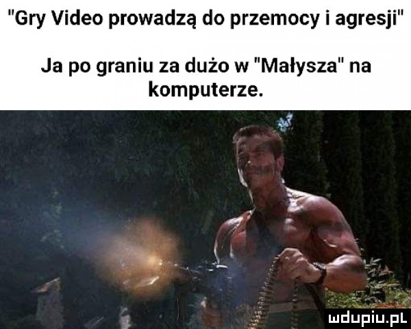gry video prowadzą do przemocy i agresji ja po graniu za dużo w małysza na komputerze
