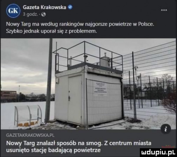 saleh krakowska. zgna ca nowy targ ma wedlug rankingów najgorsze pomeuze w polsce. szybko jednak uporał się   problemem gamakrakuwskadl nowy yarg znalaz sposób na smog. z centrum miasta usunięta shq ę budującą pcmime