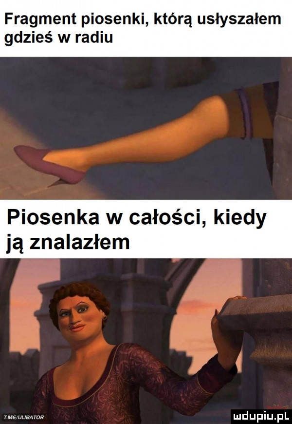 fragment piosenki którą usłyszałem gdzieś w radiu piosenka w całości kiedy ją znalazłem