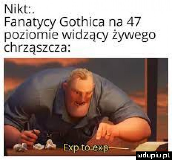 niktz. fanatycy gothica na    poziomce widzący żywego chrząszcza