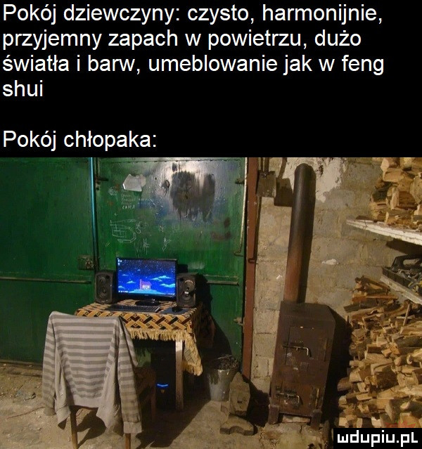 pokój dziewczyny czysto harmonijnie przyjemny zapach w powietrzu dużo światła i barw umeblowanie jak w fang skui pokój chłopaka