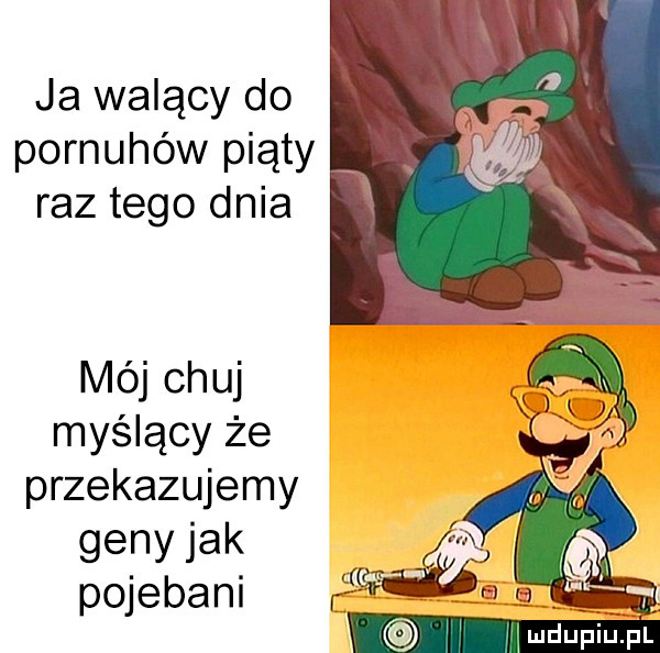 ja walący do pornusów piąty raz tego dnia mój chuj myślący że przekazujemy geny jak pojebani