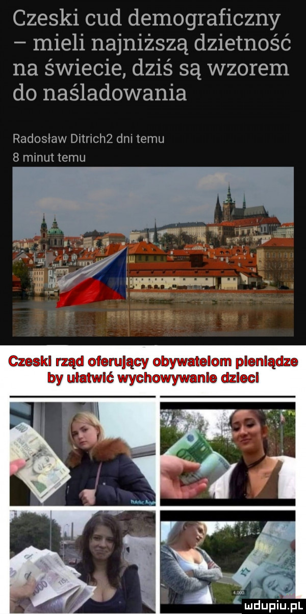 czeski cud demograficzny mieli najniższą dzietność na świecie dziś są wzorem do naśladowania radosław ditrichz dni temu   minut temu czeskl rząd oferujący obywatelom plenlądze by ulatwlć wychowywanie dzlecl