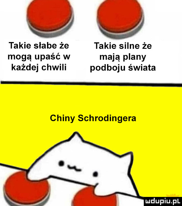takie słabe że takie silne że mogą upaść w mają plany każdej chwili podboju świata chiny schrodingera j