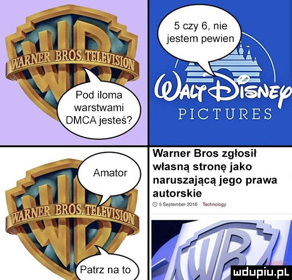 czy   nie jestem pewien pod iloma warstwaml d-ca jesteś warner bros zgłosił własną stronę jako naruszającą jego prawa autorskie ssac anxv zme nerwow patrz na to