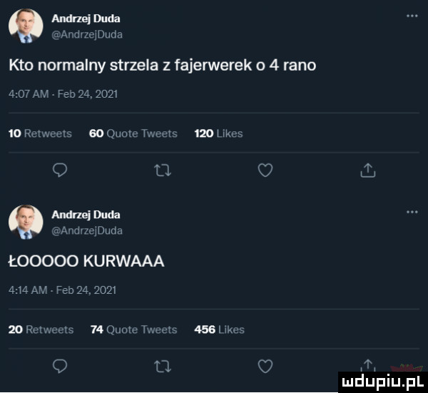 aniną duda śawdquuda kto normalny strzela fajerwerek o   rano      am fan   .      i rezwﬁeis    quote tweas o fl allirzq mda ameuda łooooo kurwaaa    a am fen   .         ren eads    quore tweexs q u     l mms     kaes wt