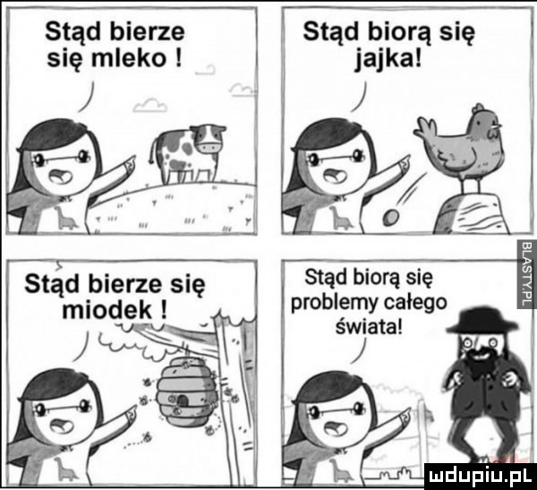 stąd bierze się mleko stąd białą się stąd biorą się problemy całego q mduf i impr