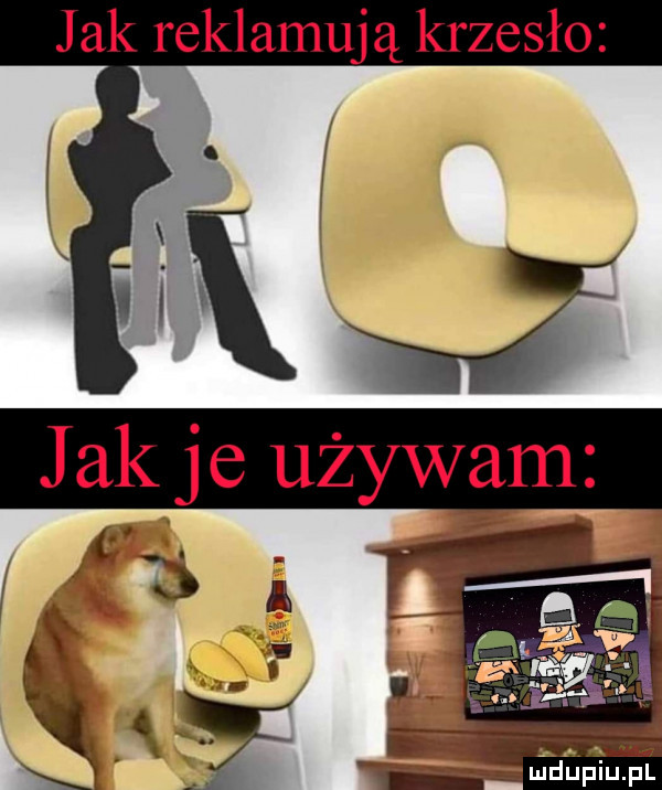 jak reklamują krzesło