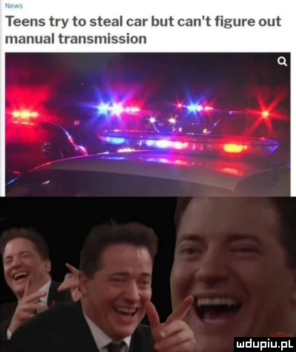 teens tey to steel car but cen t figure out manual transmission