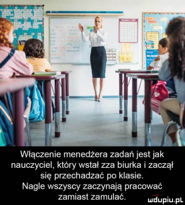 włączenie menedżera zadań jest jak nauczyciel który wstal zza biurka i zaczął się przechadzać po klasie. nagle wszyscy zaczynają pracować zamiast zamulaó
