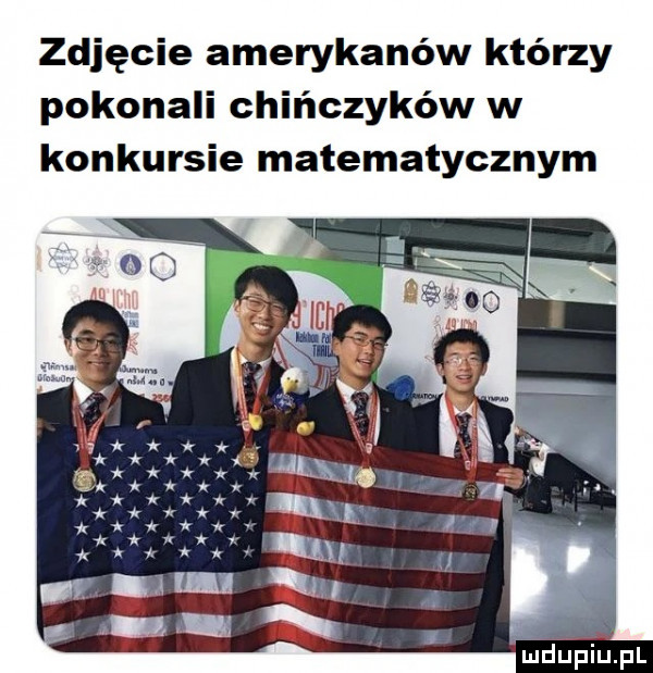 zdjęcie amerykanów którzy pokonali chińczyków w konkursie matematycznym