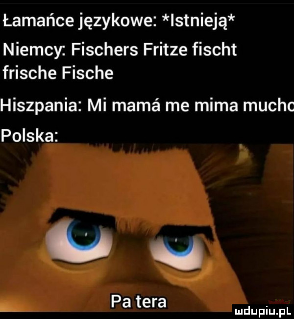 łamańce językowe istnieją niemcy fischers fritze fischt frische finche hiszpania mi mama me mima muchc polska   pa tera
