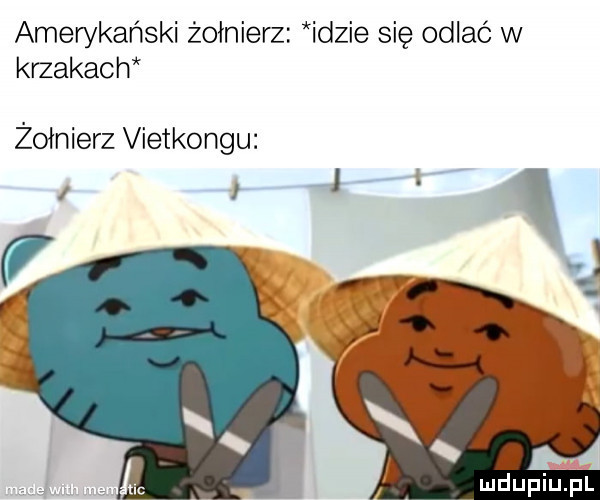 amerykański żołnierz idzie się odlać w krzakach żołnierz vietcongu