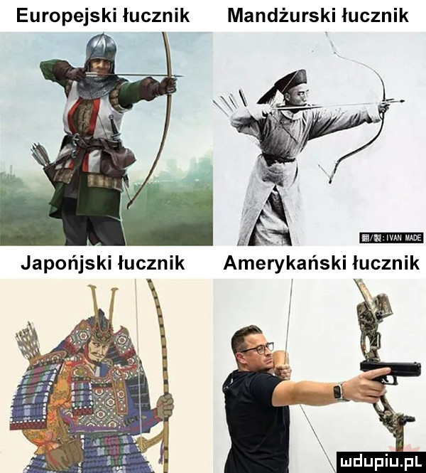 europejski łucznik mandżurski łucznik