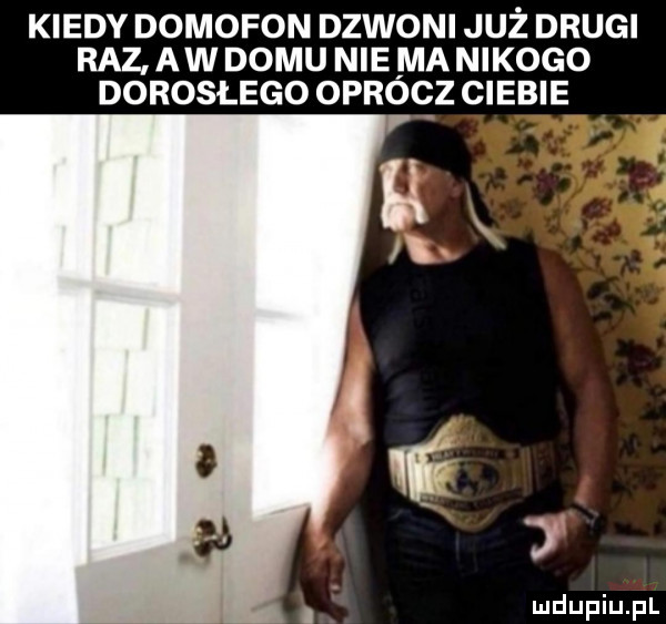 kiedy domofon dzwoni już drugi raz aw domu nie ma nikogo dorosłego oprocz ciebie r. ii i w