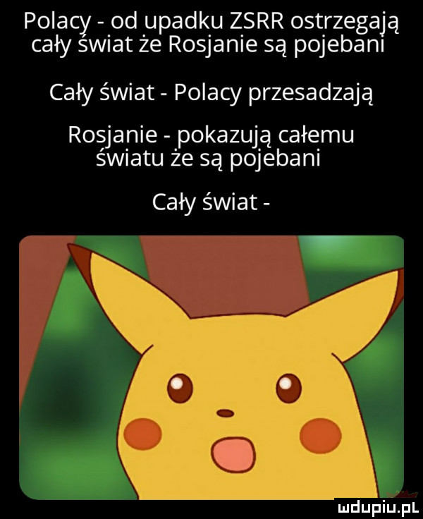 polacy od upadku zsrr ostrzegają cały swiat że rosjanie są pojebani cały świat polacy przesądzają rosjanie pokazują całemu światu że są pojebani cały świat