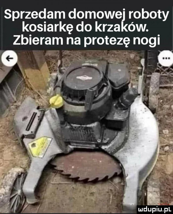 sprzedam domowej roboty kosiarkę do krzaków. zbieram na protezę nogi