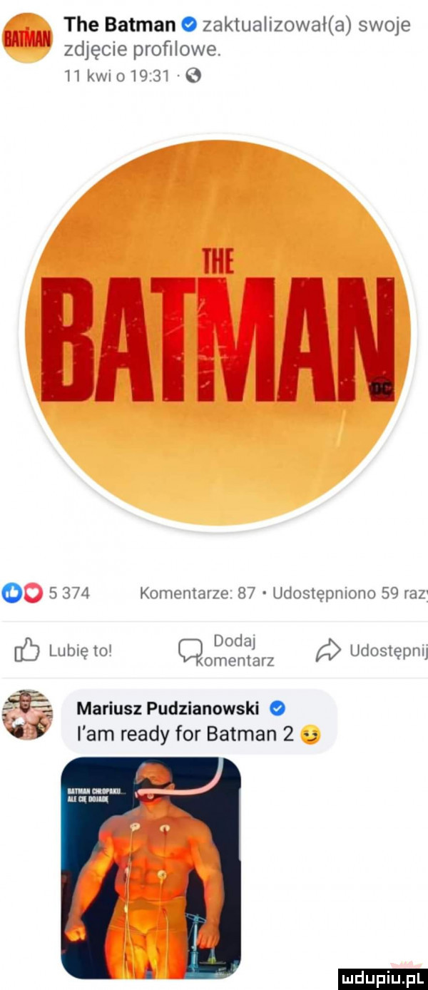 tee batman o zaktualwzowawa sieje zdjęcie proﬂlowe. h kan     g o s     komvmmzv    udoglqpmono   mf dodaj ą lulnęm qmmomrxn udostęptw mariusz pudzianowski o i am ruady for batman