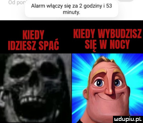 alarm włączy się za   godzmy i    minuty qdupiupl
