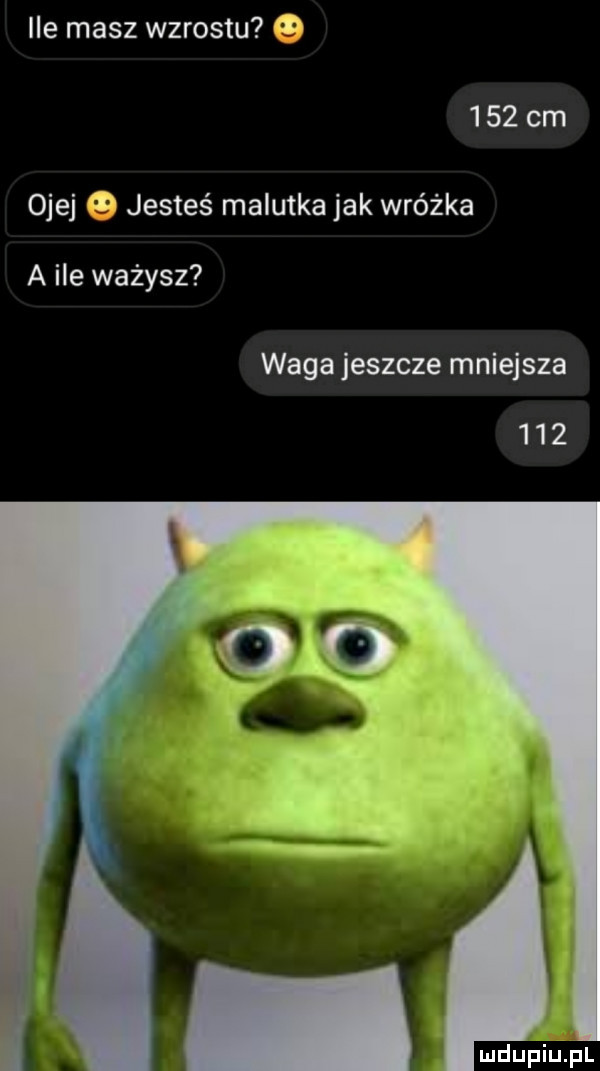 ile masz wzrostu     cm ojej   jesteś malutkajak wróżka a ile ważysz waga jeszcze mniejsza     wdupiu pl