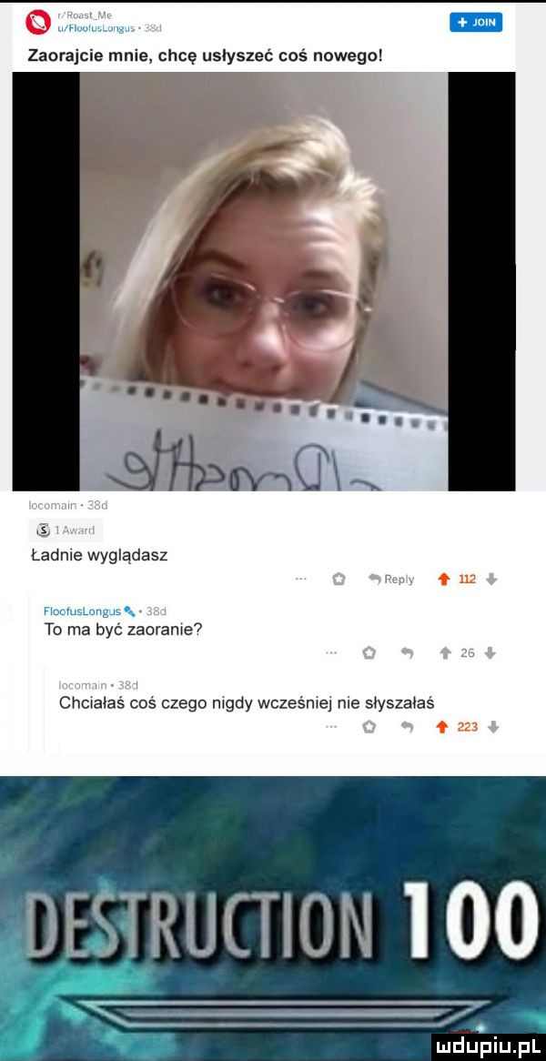 zagrajcie mnie chcę uslyszec coś nowego ładnie wyglądasz mwmw. to ma być zaorane  chmaóaś coś czego mady wcześme nie s yszabaś destrukt on
