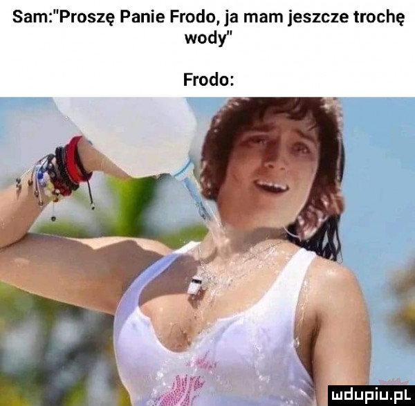 sam proszę panie frodo ja mam jeszcze trochę wody frodo