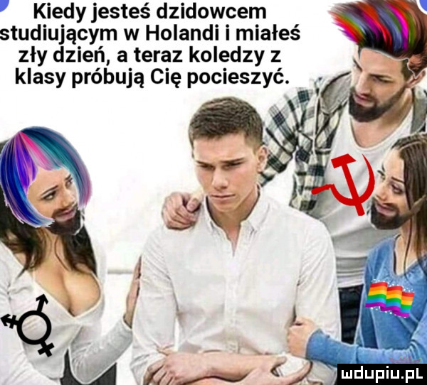 kiedy jesteś dzikowcem studiującym w holandi i miałeś zły dzień a teraz koledzy z klasy próbują cię pocieszyć