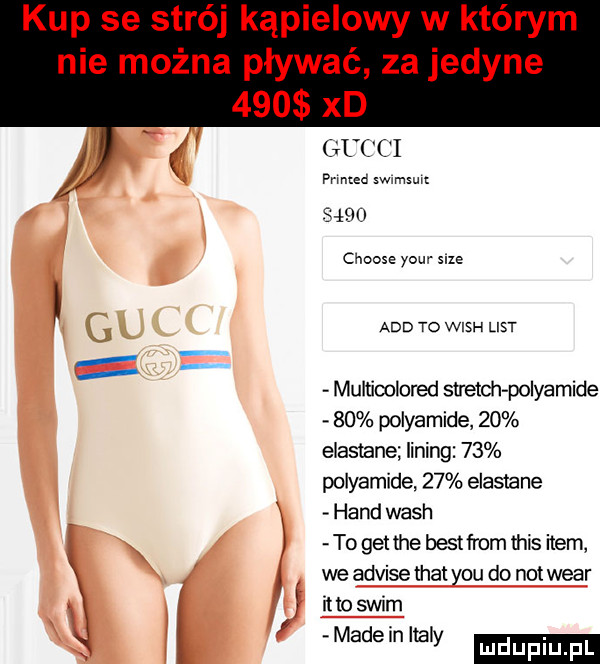 kup se strój kąpielowy w którym nie można pływać za jedyne     xd            choose your sice agd to wash list ll multicolored stretch polyamide    polyamide    elas ane lising    polyamide    elaslane hond wash l to get tee best from tais item l we advise trat y-u do not wiar it w slim made m italy