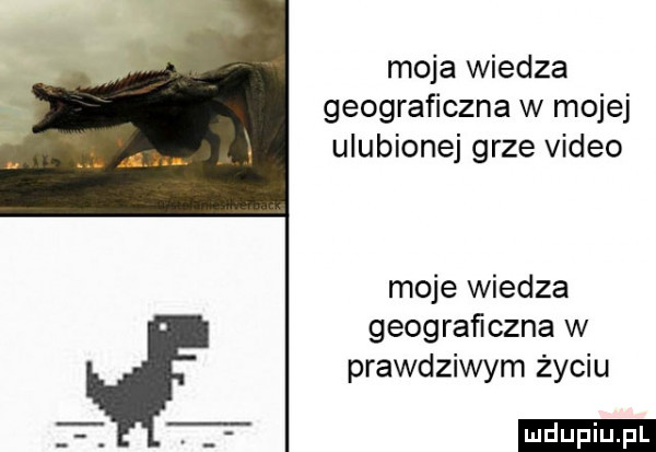 moja wiedza geograficzna w mojej ulubionej grze video moje wiedza geograficzna w prawdziwym życiu ludu iu. l