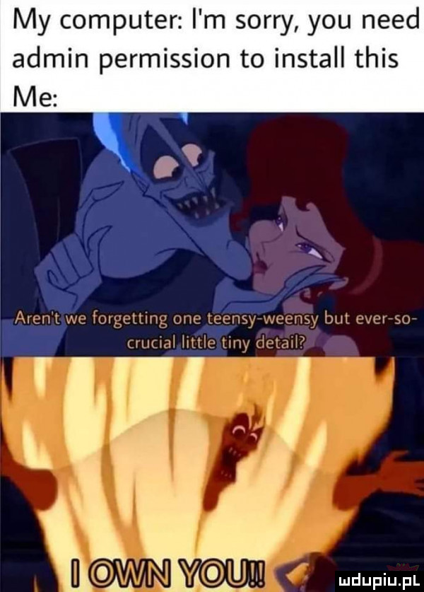 my computer i m sorry y-u nerd admin permission to install tais