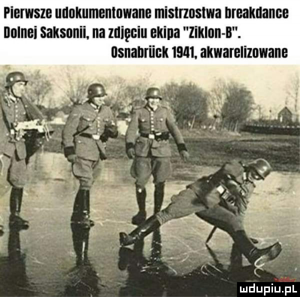 pierwsze udokumentowane mistrzostwa nreakuanee nnlnei saksonii. na zgięciu ekipa ziklnna. nsnanriiek     . akwarelizewane