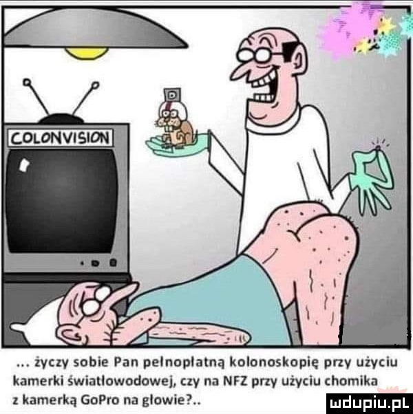 loldnvisidn życzy sobie pan pelnoplatną kolonoskopię przy użvtiu kamerki światlowoduwej czy na nfz przy użyciu chomika z kamerką goim na glowie