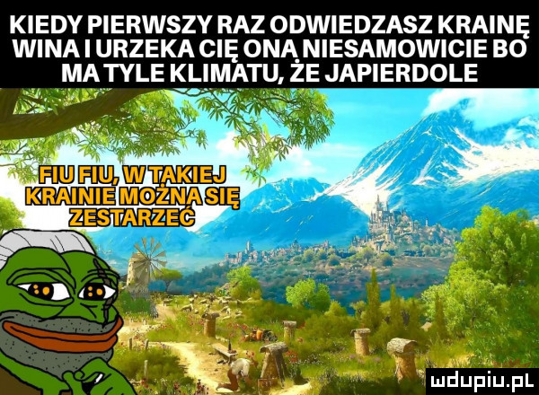 kiedy pierwszy raz odwiedzasz krainę wina i urzeka cię oną niesamowicie bo metyle klimatu ze japierdole