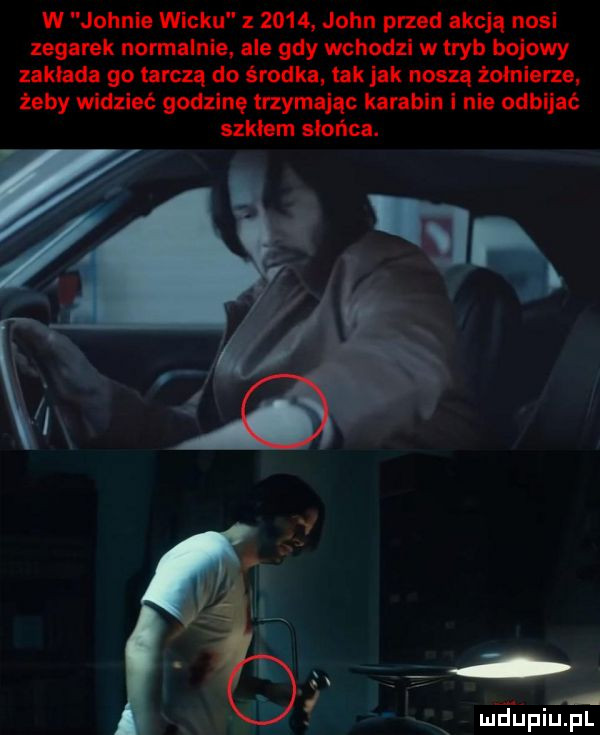 w johnie wicku z      john przed nich nosi zegarek nonmlnie ale gdy wchodzi w tryb bojowy uklada go tarczą do środku. tak juk noszą tomi rze żaby widzieć    an trzymając hrabia i nie odbijać szkhm słońca
