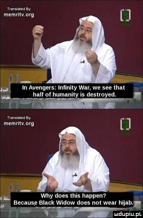 yun lum a memmvorg in avengers infinity war we sie trat half of humanity is destroyed. r vmumm a memmvnrg hy dres tais hapten because black widow dres not wiar hijab. tam lin
