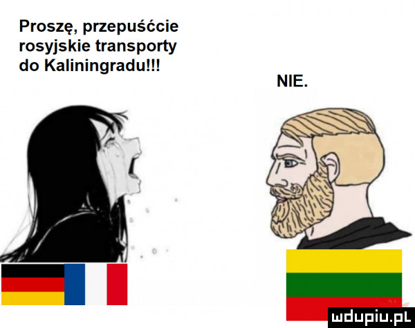 proszę przepuśćcie rosyjskie transporty do kaliningradu
