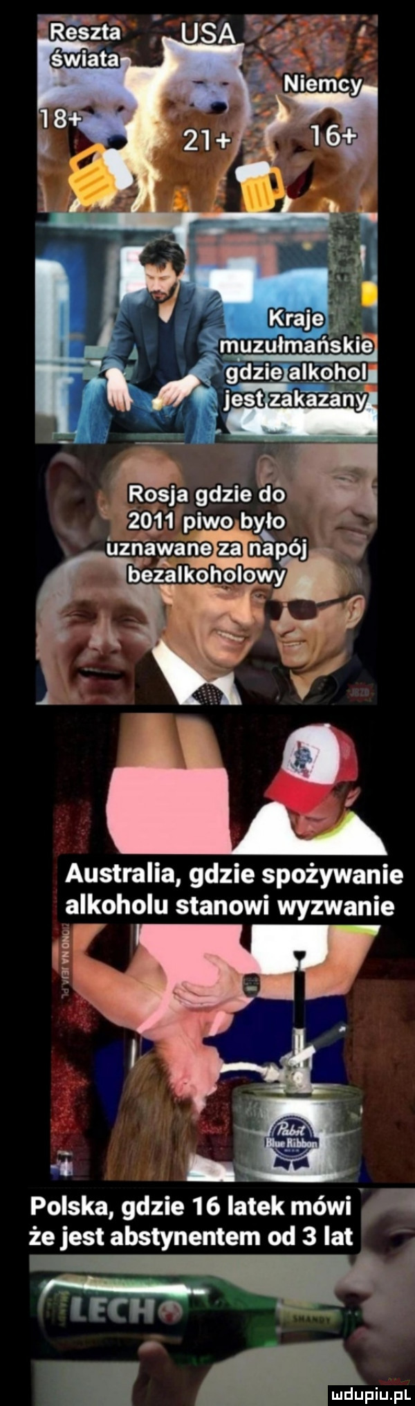 rosja gdzie go        piwo bylo uznfaxvanpéj bezalkoholowy australia gdzie spożywanie alkoholu stanowi wyzwanie   ney vn om polska gdzie    latek mówi lai że jest abstynentem od   lat th i aan pl