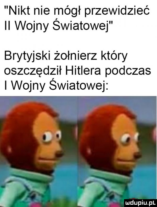 nikt nie rnógł przewidzieć ii wojny swiatowej brytyjski żołnierz który oszczędził hitlera podczas i wojny swiatowej