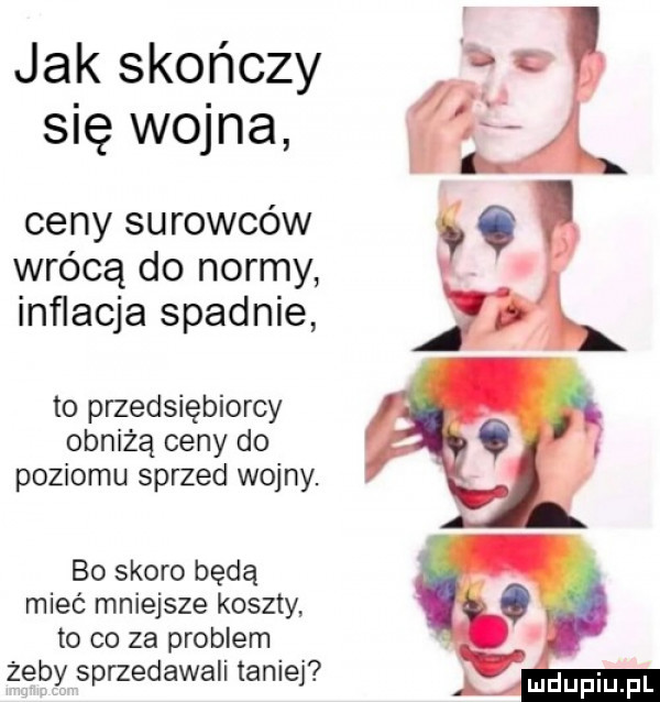 jak skończy się wojna ceny surowców wrócą do normy inflacja spadnie to przedsiębiorcy obniżą ceny do poziomu sprzed wojny. bo skoro będą mieć mniejsze koszty to co za problem żeby sprzedawali taniej