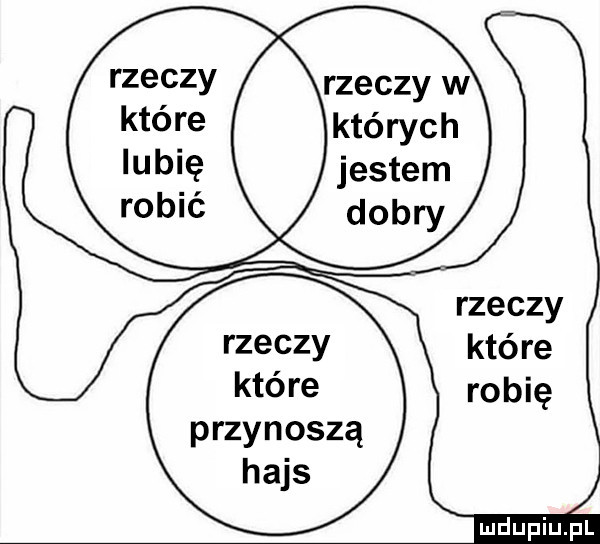 rzeczy które lubię robić rzeczy które robię rzeczy które przynoszą hajs