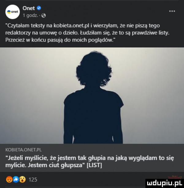 ona.   gem czytalam teksty na kobiełannelpl i wieawam że nie p mą tego redaktory na umowę o dzieło. łudziłam sie że to są prawdziwe lissy. przecież w końcu pasują do moich poglądów kdsietąonflpl jeżeli myślicie żejsum tak glupia nijaką wyglądam to się mylicie. jestem ciut ghlpsxa lisi g