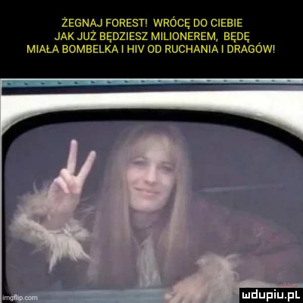 żegnaj forest wrócę do ciebie jak już będziesz milionerem będę miała bombelka hiv  d ruchania dragow