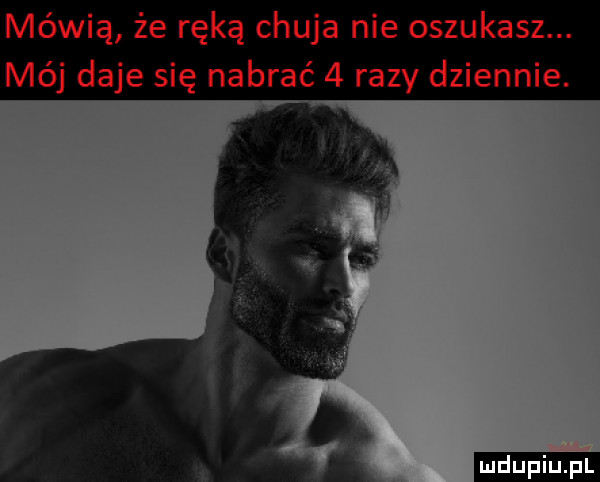 mówią że ręką chuja nie oszukasz. mój daje się nabrać   razy dziennie. ludu iu. l