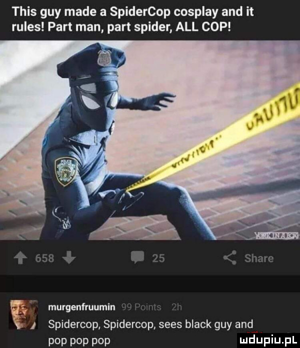 tais gay made a spidercop cosplay and it rules part man part spider all cop cl a murgenfruumin spidercop spidercop seks black gay and. pop pop pop