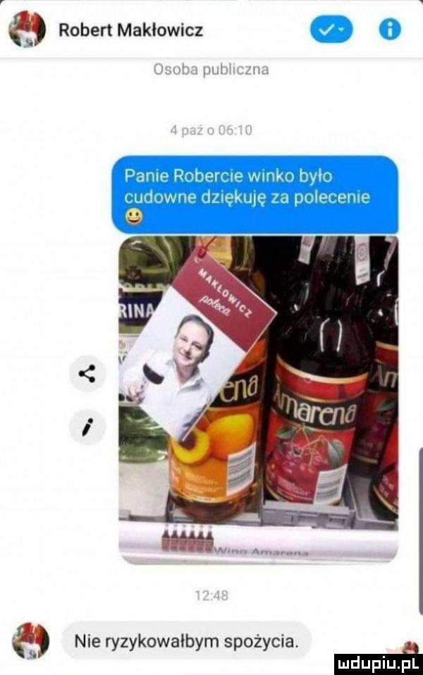 robert makłowicz x m ﬂ nie ryzykowalbym spożycia m