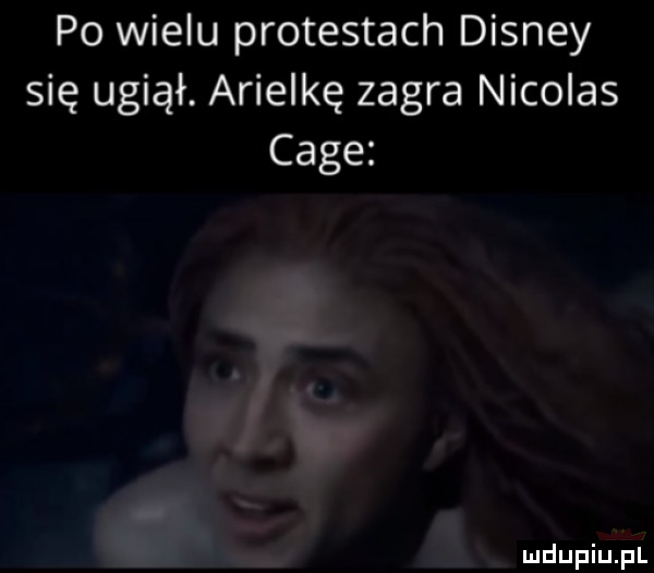 po wielu protestach disney się ugiął. anielkę zagra nicolas cage