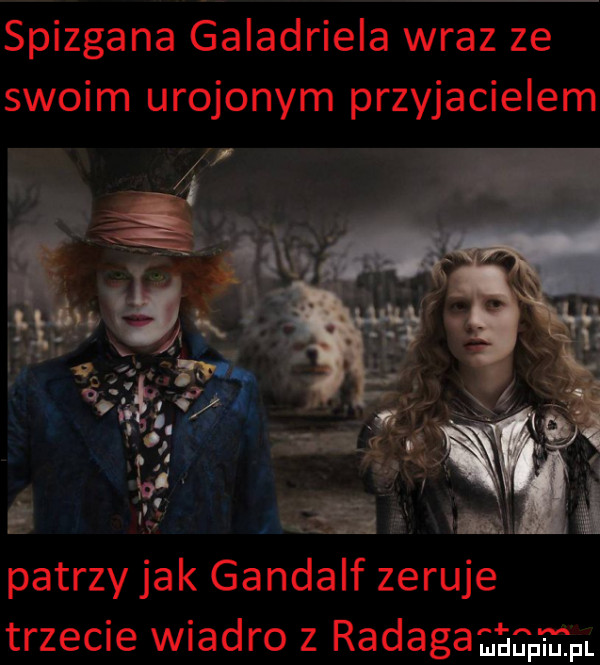 spizgana galadriela wraz ze swoim urojonym przyjacielem trzecie wiadro z radaga i tal