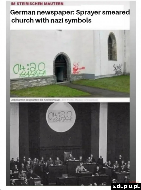 m syeiriscnen maimeri german newspaper sprayer smeared church with nazi symbols